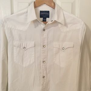 Aeropostale Slim Fit L/S Men’s Pearl Snap Shirt